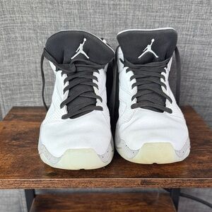 White and Black High-Top Sneakers Jordans